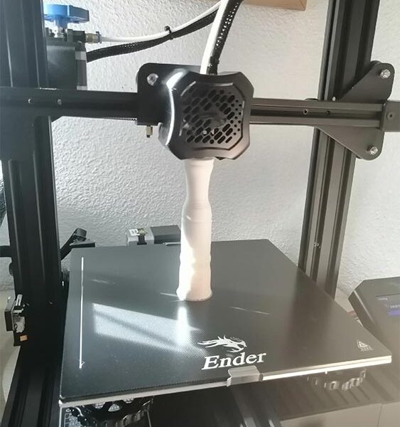 Proceso de impresión 3D de una de las piezas