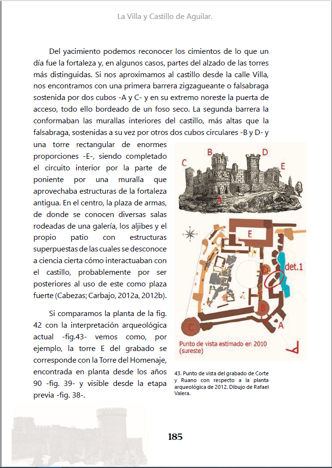 Castillo de Aguilar, dibujo como fuente de investigación
